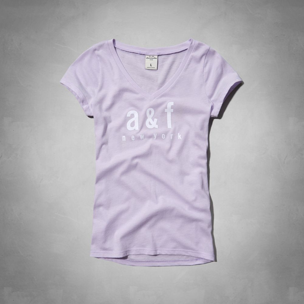 AF a&f Abercrombie & Fitch KID T恤 紫色 0027