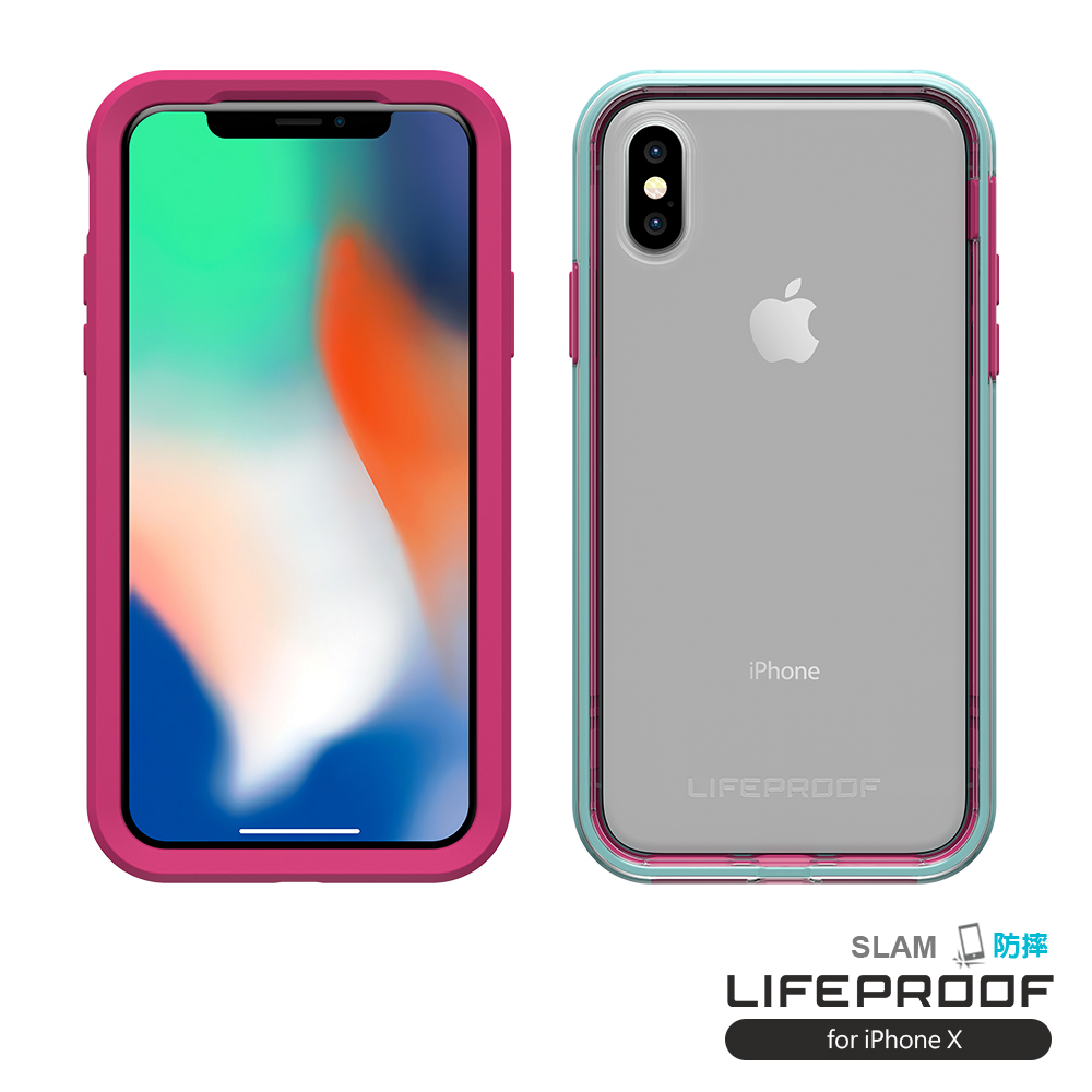 Lifeproof Iphone X專用吸震抗衝擊防摔手機殼 Slam 桃青 Apple適用手機殼套 Yahoo奇摩購物中心