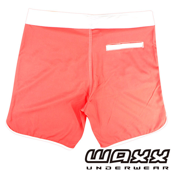 WAXX 繽紛系列-吸濕排汗男性衝浪褲(粉橘色)(18吋)