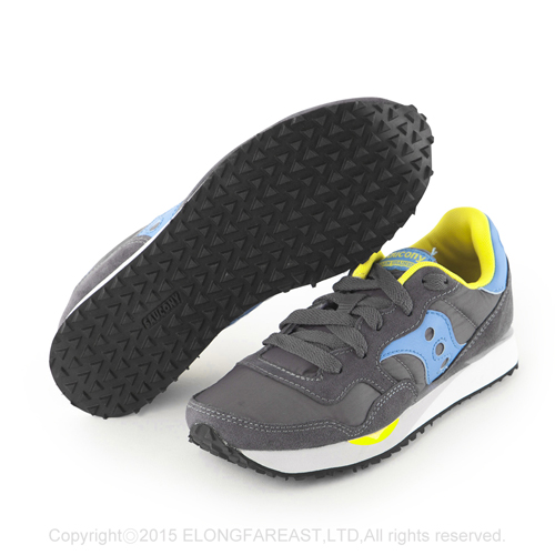 (女) 美國 SAUCONY 經典時尚休閒輕量慢跑球鞋-碳灰藍