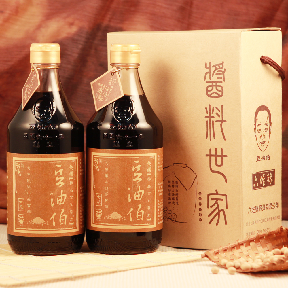 豆油伯 金豆醬油禮盒(500mlx2入)