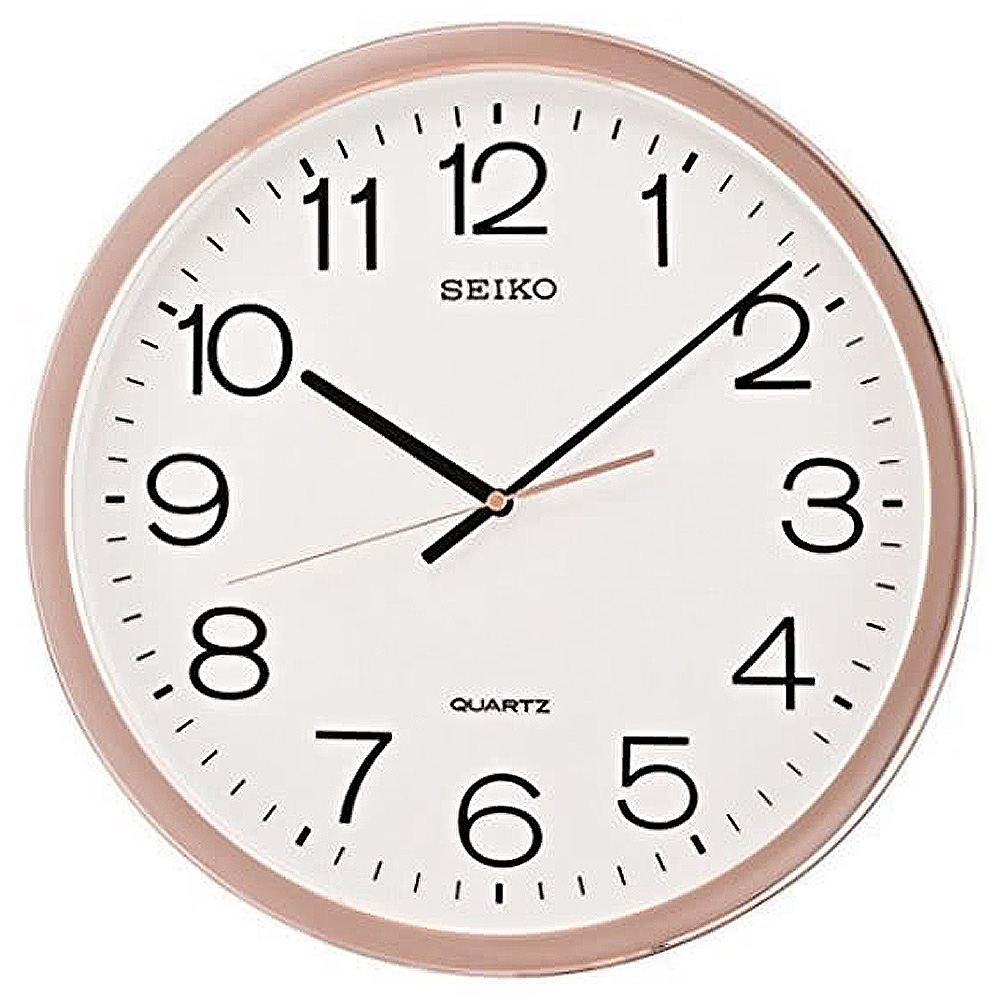 SEIKO 精工 嚴謹細節製作 滑動式秒針 時鐘 掛鐘(QXA620P)-40cm