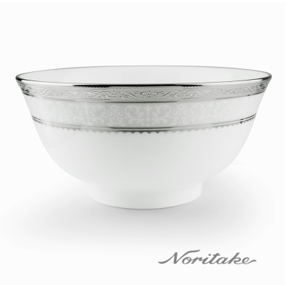 Noritake 華麗年代麵碗-銀(16cm)