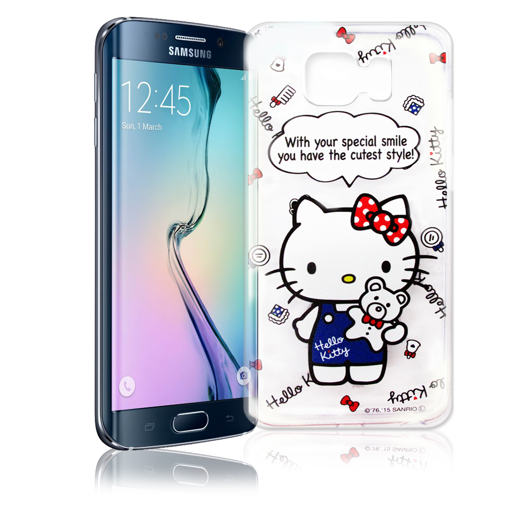 Hello Kitty Samsung Galaxy S6 Edge 透明軟式殼 公仔款