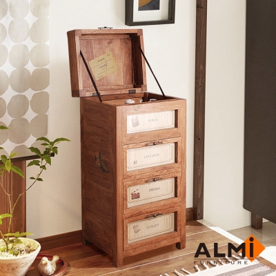 ALMI-3 DRAWERS & TRAP BOX 掀蓋三抽櫃W55*D45*H112CM