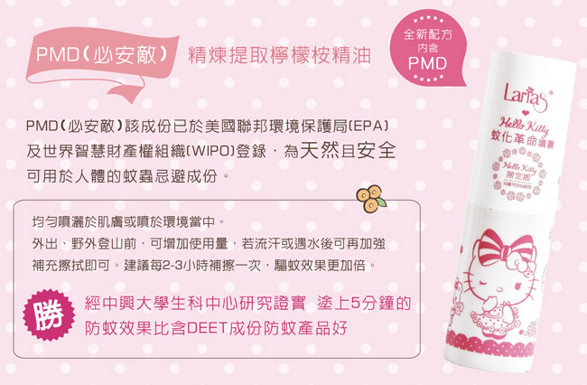 Larias 蕾芮斯 蚊化革命噴霧 30ml (HELLO KITTY 限定版)