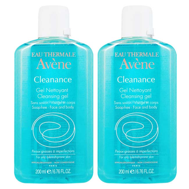 Avene雅漾 控油清爽潔膚凝膠200ml(二入組)