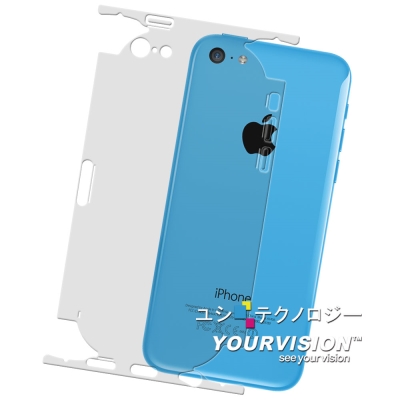 iPhone5C 側邊蝶翼加強型超顯影機身背膜(2入)