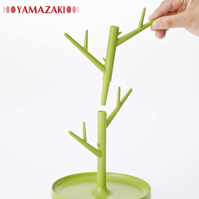 【YAMAZAKI】樹枝杯架-綠★樹枝收納架/首飾收納架/飾品收納架/廚房杯架