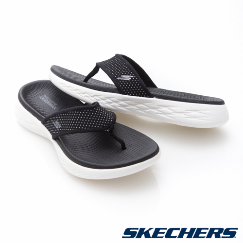 SKECHERS(女)時尚休閒系列ON THE GO 600拖鞋-15300BKW