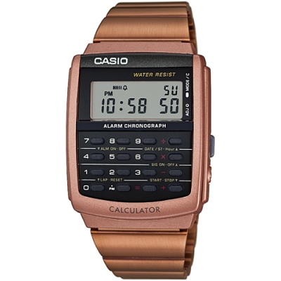 CASIO 潮流復古計算機個性電子錶(CA-506C-5A)-古銅金/34.8mm