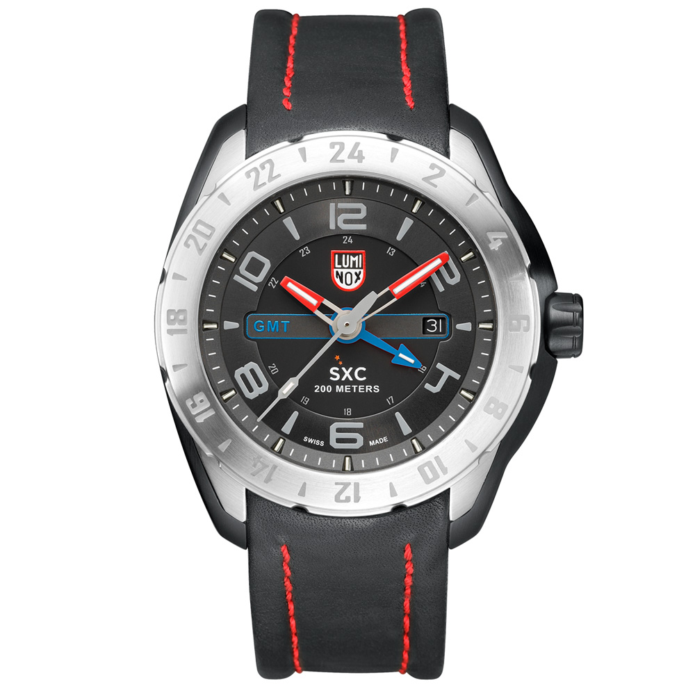LUMINOX 太空系列藍寶石GMT 腕錶-黑/45.5mm