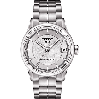 TISSOT 天梭 官方授權 LUXURY JUNGFRAUBAHN 特別版機械女錶 新春送禮-銀/33mm T0862071103110