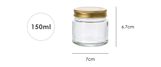日本ADERIA 廣口玻璃儲物罐150ml (3入)