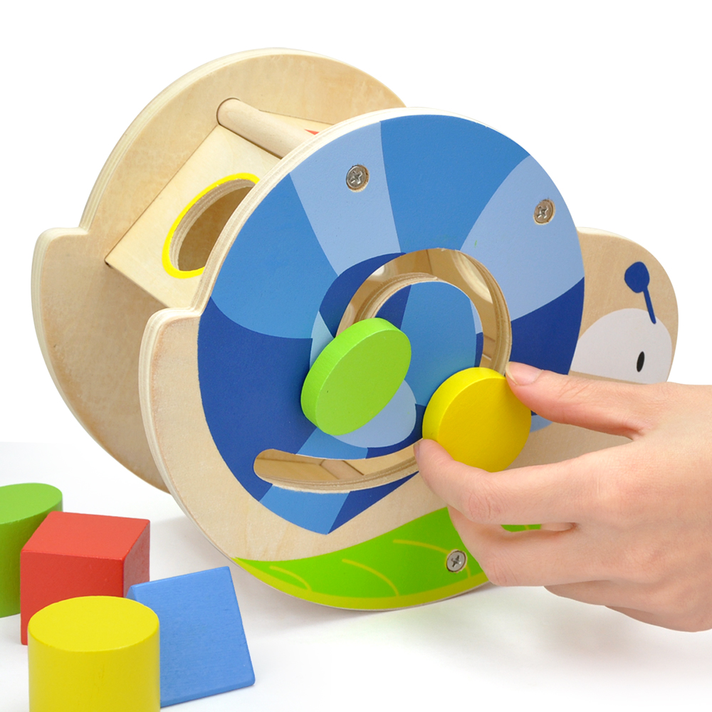 木製玩具 可愛小蝸牛形狀配對幾何組(18m+)