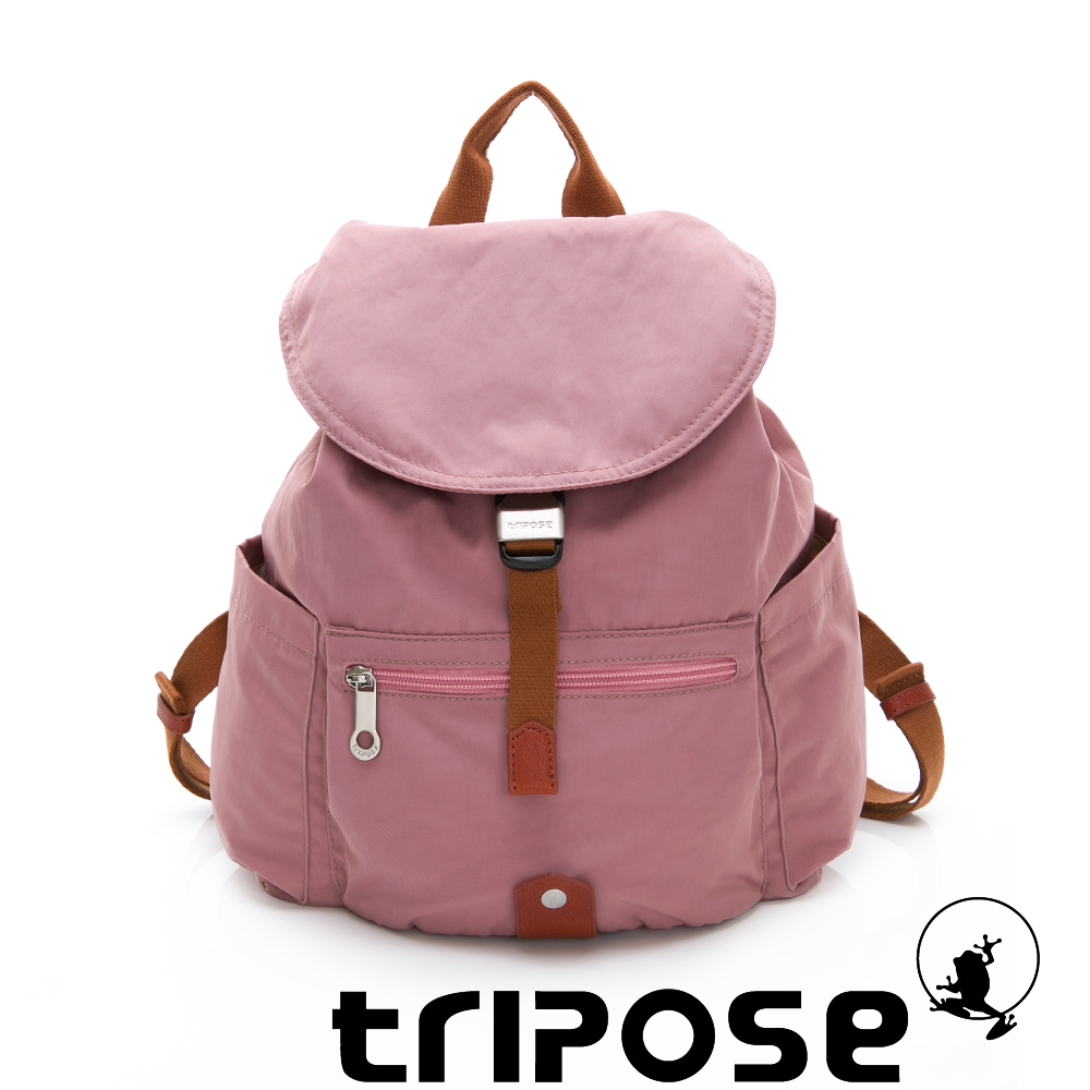 tripose MEMENTO系列微皺尼龍輕量防潑水後背包-小 紫丁香