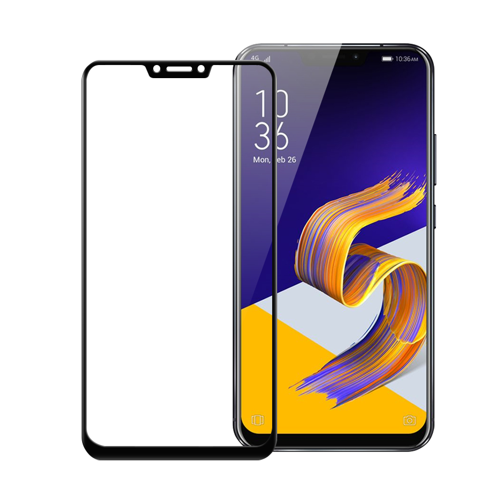 Xmart  ASUS Zenfone 5Z ZS620KL滿版2.5D鋼化玻璃保護-黑