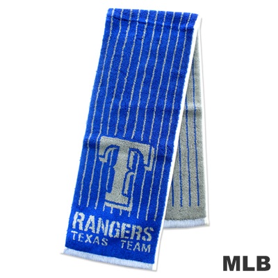 MLB-德州遊騎兵隊直式條紋款運動長巾-藍色