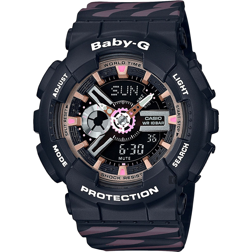 CASIO 卡西歐Baby-G Chance 米蘭設計手錶-黑 BA-110CH-1ADR
