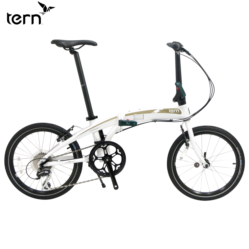 【Tern】Verge N8 20吋8速鋁合金折疊車-白底金標