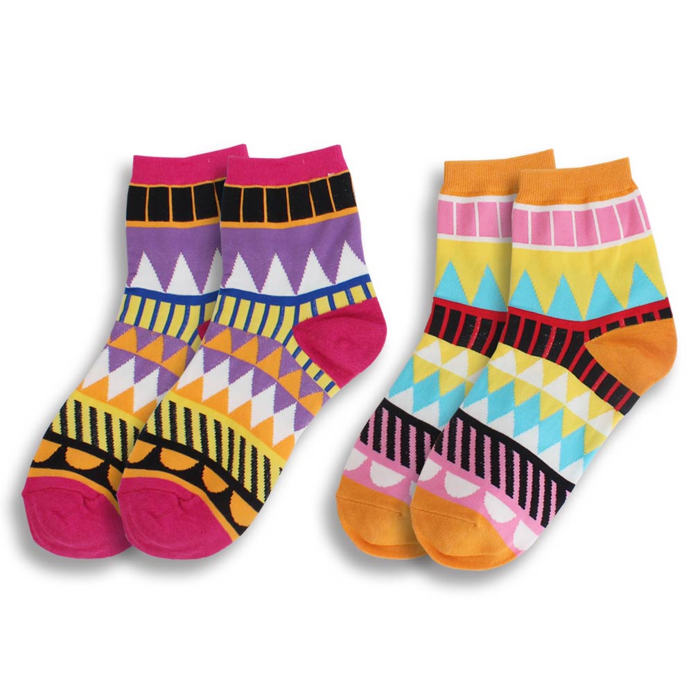 Blossom Gal 馬戲團幾何造型短襪2入組(共3色)