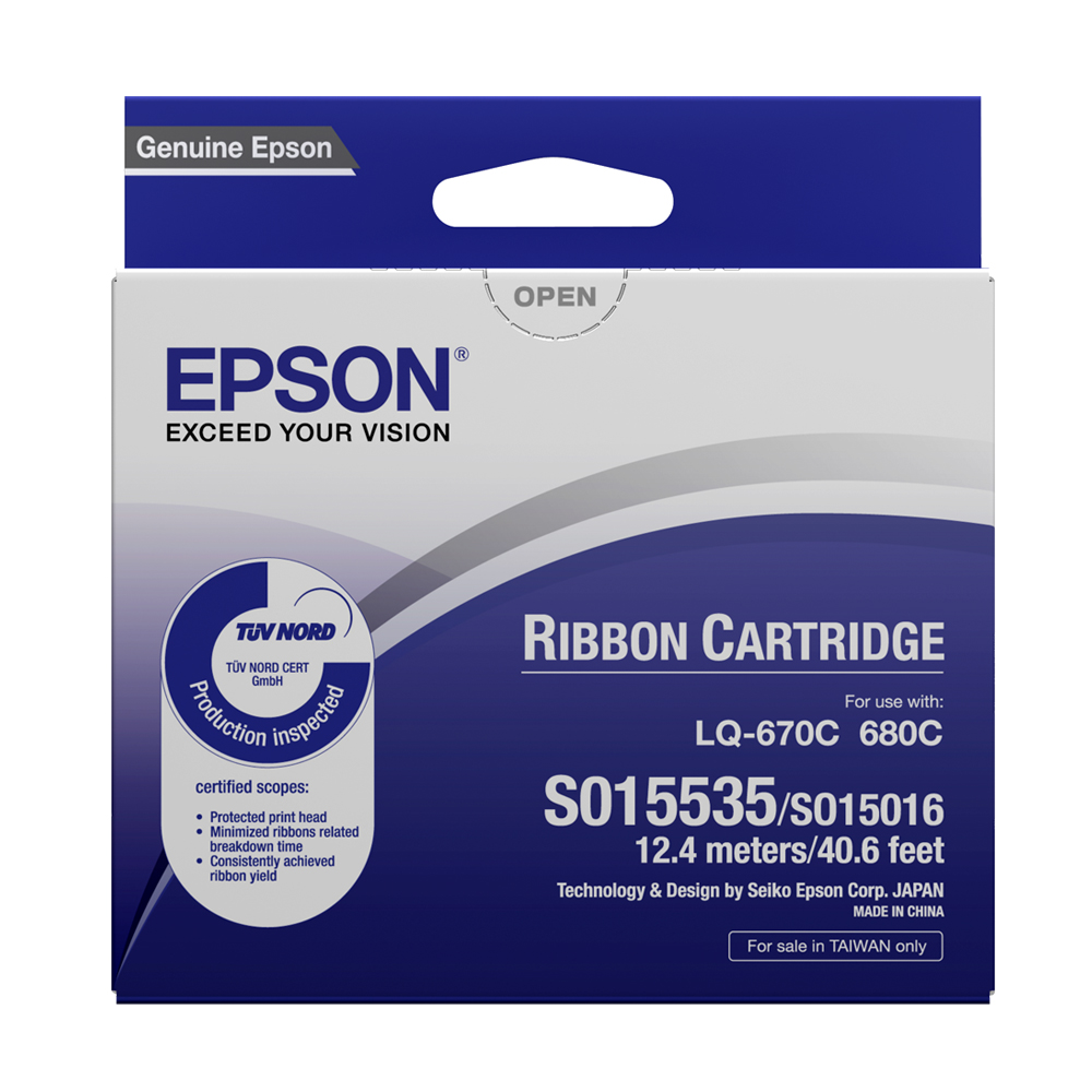 EPSON S015535色帶(十入)(適用LQ-670/680)