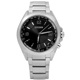 CITIZEN 時尚簡約電波光動能鈦金屬手錶(CB1070-56F)-黑色/42mm product thumbnail 1