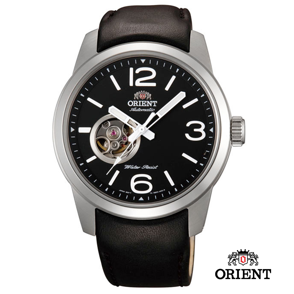 ORIENT 東方錶SEMI-SKELETON 系列 小鏤空機械錶-黑色/42.5mm