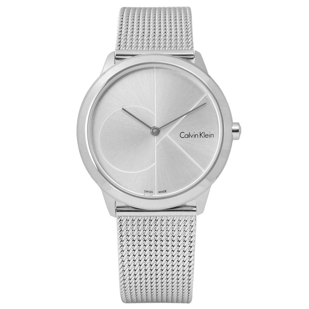 CK 真愛時刻經典簡約米蘭編織不鏽鋼手錶 - 銀色 /35mm