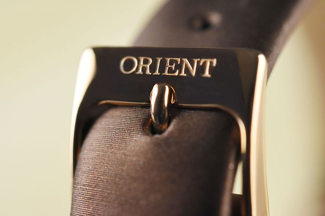 ORIENT 東方錶 ELEGANT系列 時尚絹布錶帶機械錶-咖啡色/36mm