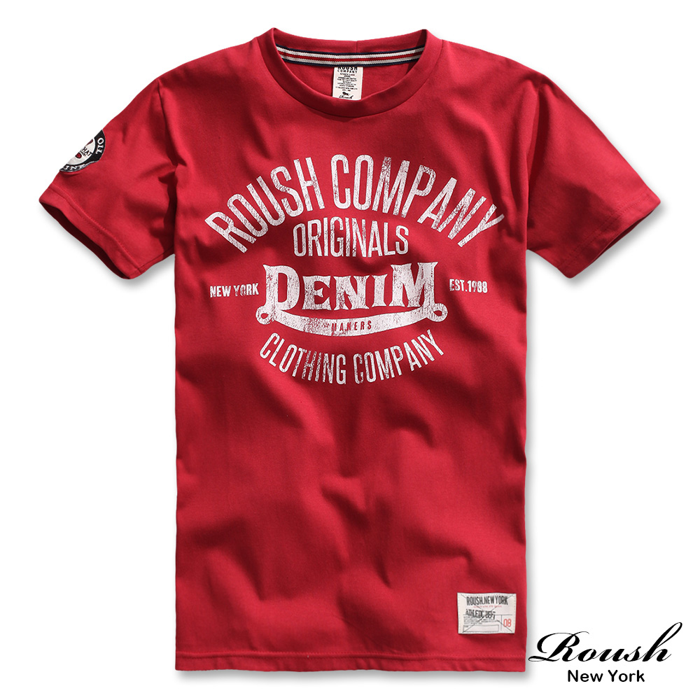 Roush ORIGINALS DENIM美式貼布短Tee - (3色)