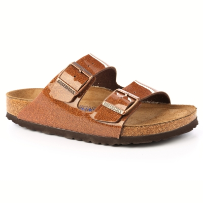 勃肯BIRKENSTOCK057643亞利桑那經典二條拖鞋(亮面銅色)