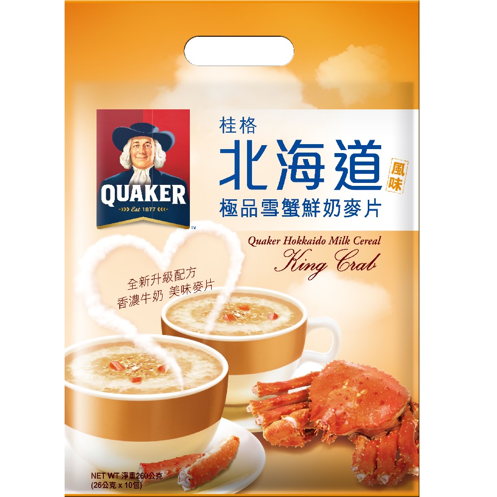 桂格 北海道極品雪蟹鮮奶麥片(26gx10包)
