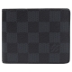 LV N62239 Slender 黑棋盤格紋雙折短夾 product thumbnail 1