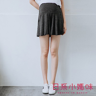 日系小媽咪孕婦裝-孕婦褲~舒適柔棉休閒短褲裙 M、XL (共二色)