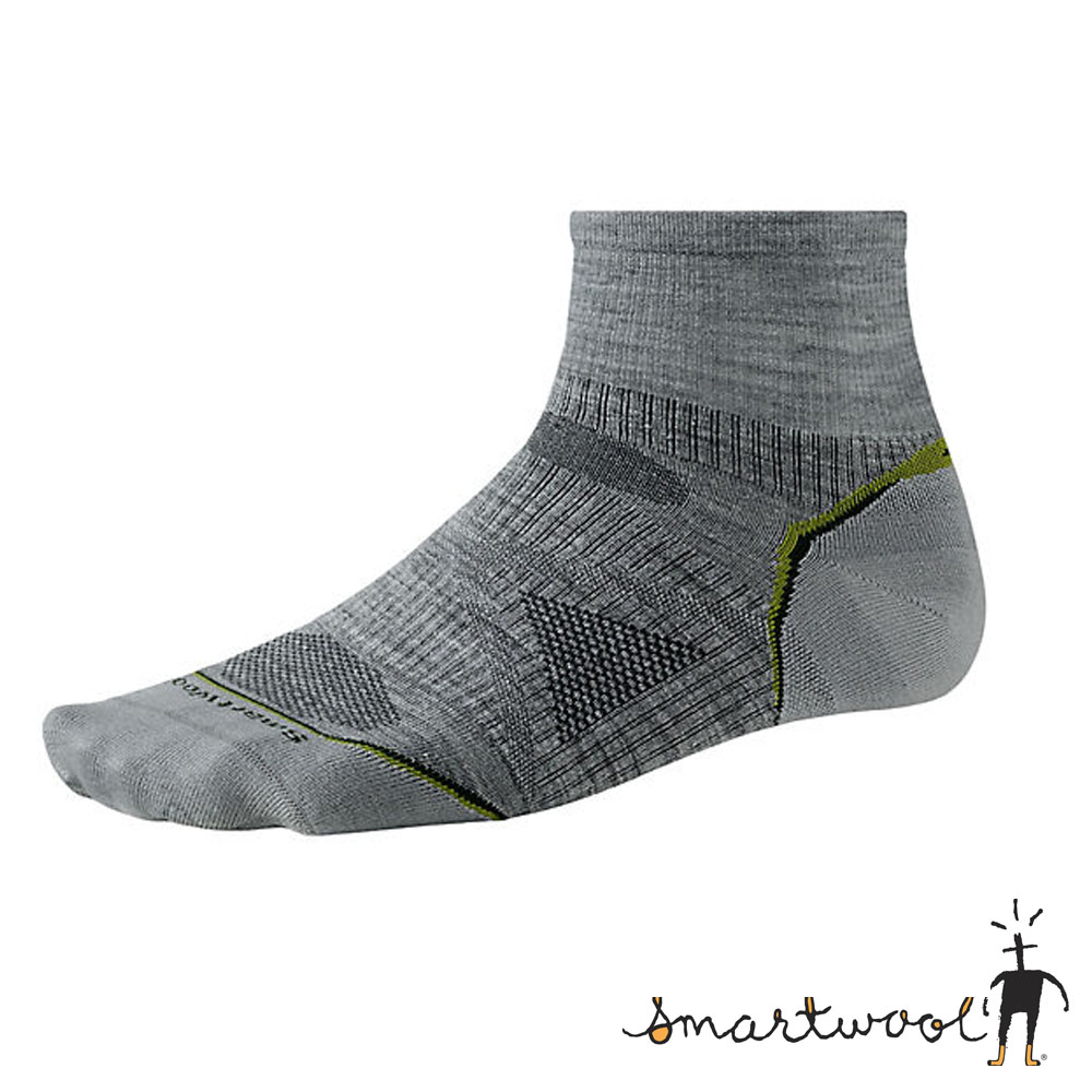 【美國 SmartWool】美國製造 美麗諾羊毛 短筒輕薄羊毛襪(2入)_淺灰