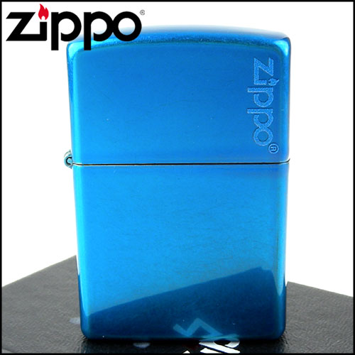 【ZIPPO】美系~LOGO字樣打火機-Cerulean-天藍色烤漆