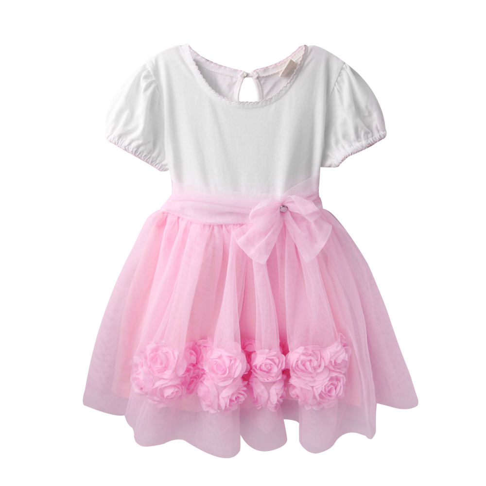 baby童衣 嬰兒洋裝 短袖緞帶蝴蝶結紗紗裙 52351