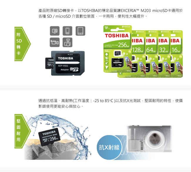 TOSHIBA Micro-SDXC R100MB (U1) 128GB 記憶卡(附轉卡)