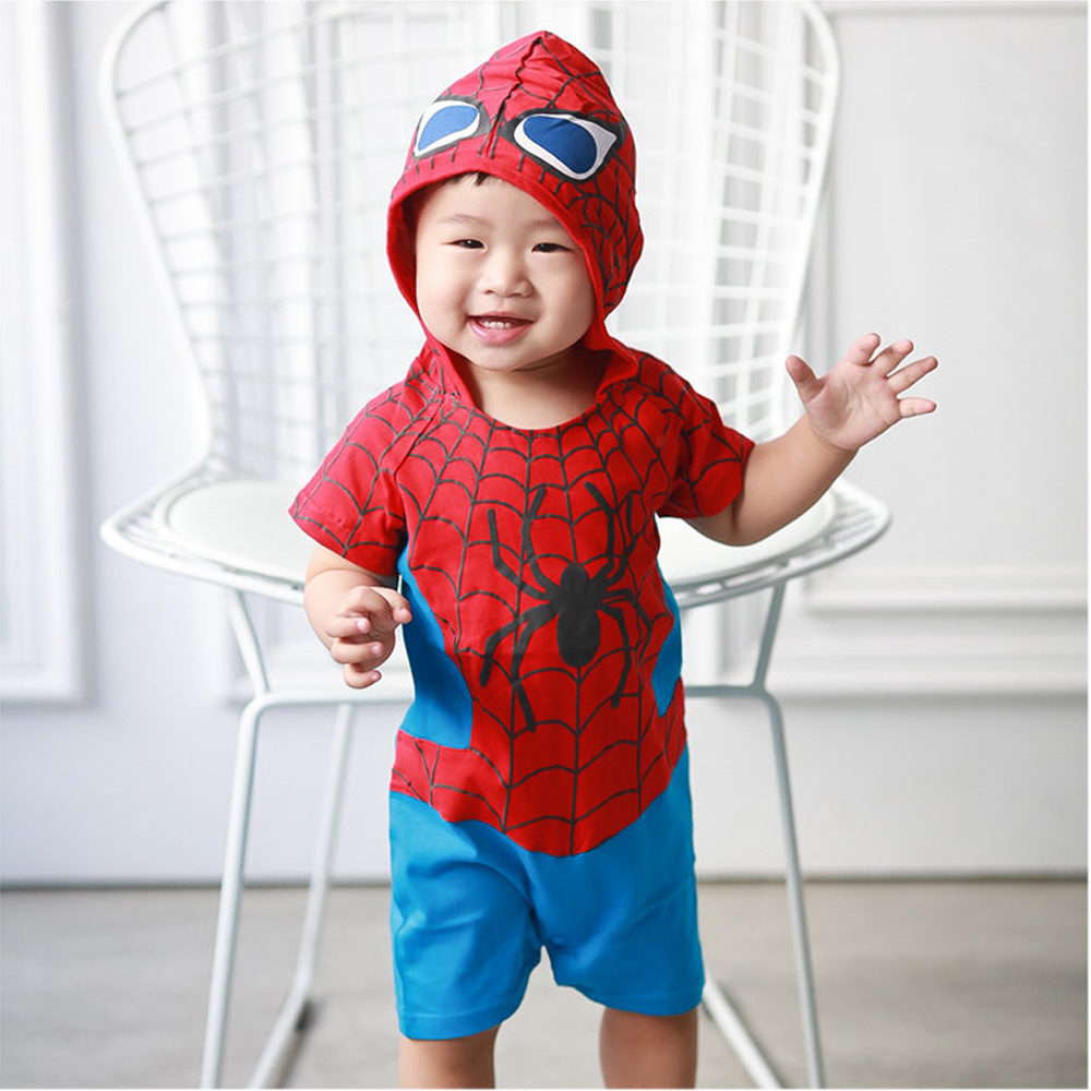baby童衣 蜘蛛人浮雕式印花短袖連身衣 32004
