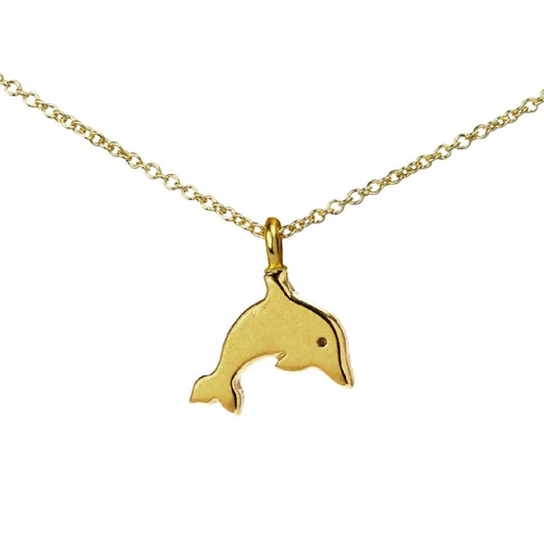 Dogeared 許願項鍊 金色可愛海豚 Dolphin Necklace 附原廠盒