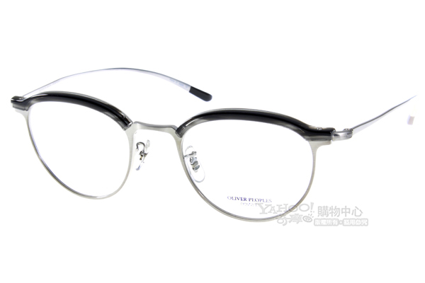 OLIVER PEOPLES眼鏡 限定眉型復古圓框/銀黑#GOLDING 5077