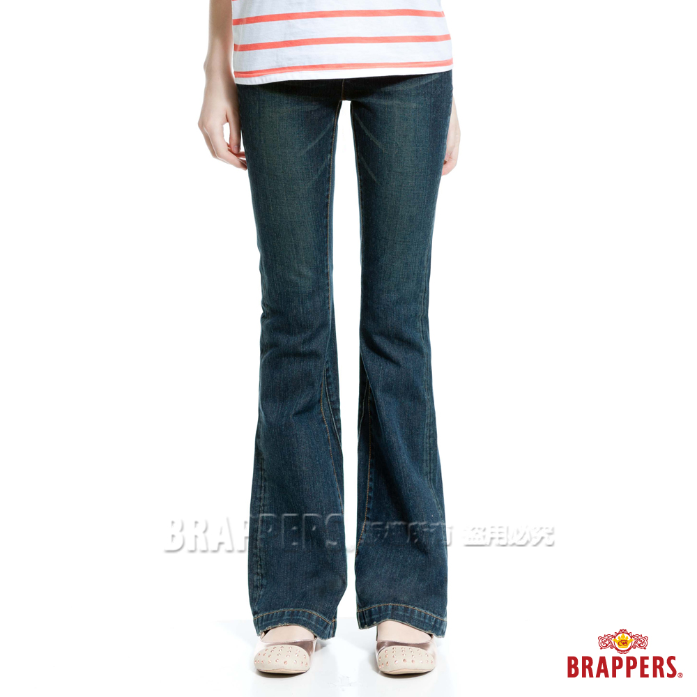BRAPPERS 女款 新美腳二代系列-女用小喇叭褲-藍