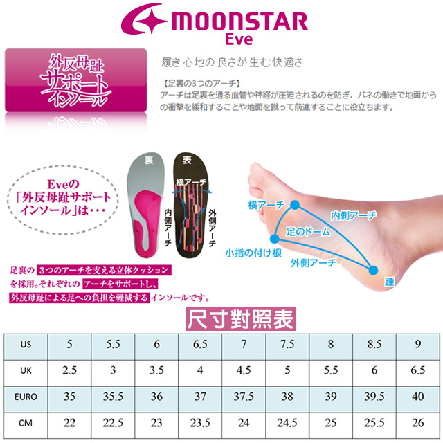 日本Moonstar戶外健走鞋-抗菌柔軟系列-1609紫(女段)