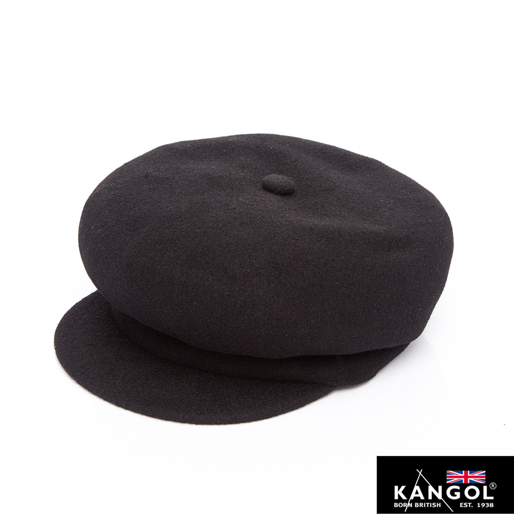 KANGOL 英國袋鼠 - 經典系列 - 羊毛南瓜帽 - 黑色