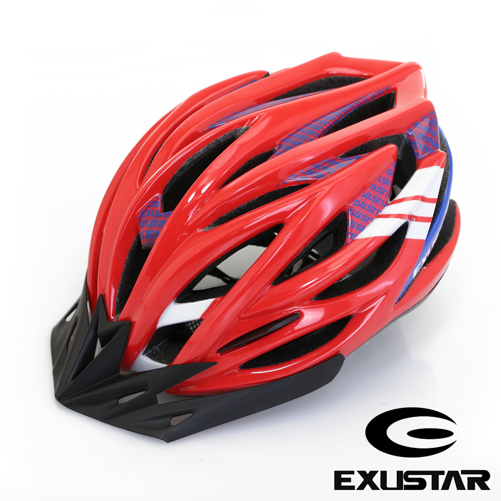 EXUSTAR 27孔自行車專用安全帽 (紅)