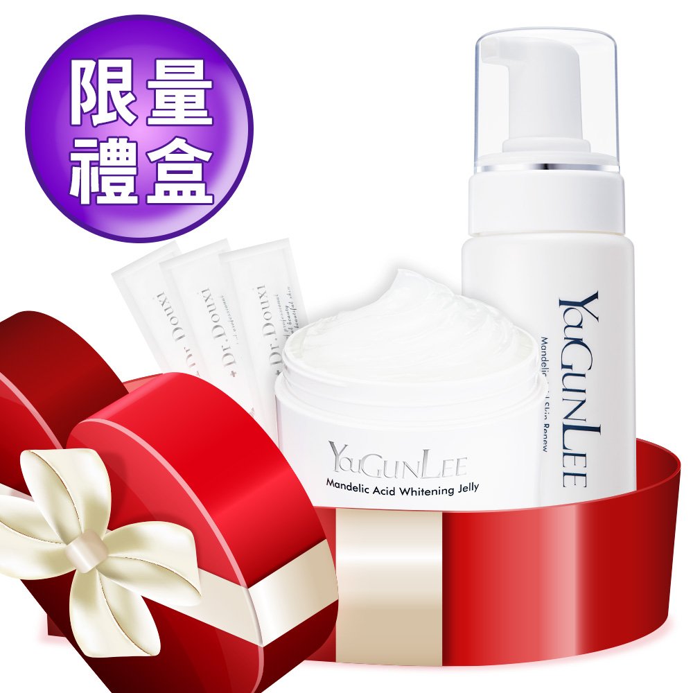 Dr.Douxi朵璽 杏仁酸潔顏慕絲150ml+杏仁煥白晶凍250g+黑晶靈15mlx3