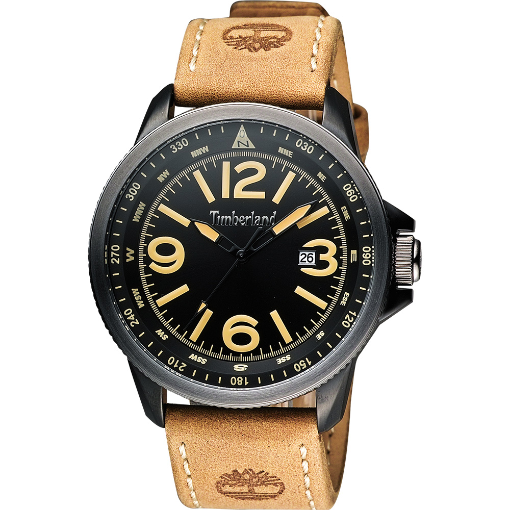 Timberland 叢林野戰系列時尚腕錶-黑x卡其/44mm
