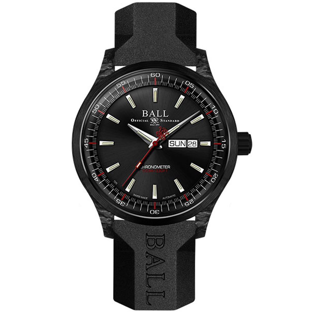 B4_BALL 波爾錶 ENGINEER II系列 VOLCANO自動機械腕錶 -黑色/45mm