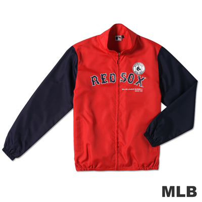 MLB-波士頓紅襪隊運動薄風衣外套-紅(男)